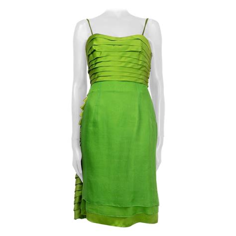 green dior quilt wrap|christian Dior green dress.